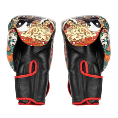 Top King Chinese Culture Red & Black Gloves