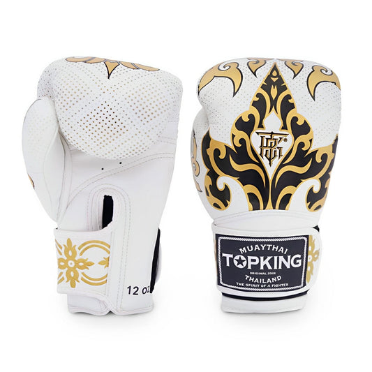 Top King Kanok White Boxing Gloves