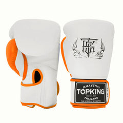 Top King Reborn White-Neon Orange Boxing Gloves