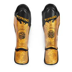 Top King Shin Guards Chinese Heritage Black Gold