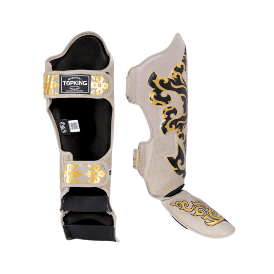 Top King Kanok Beige Shin Guards