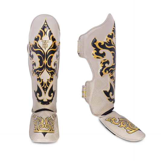 Top King Kanok Beige Shin Guards