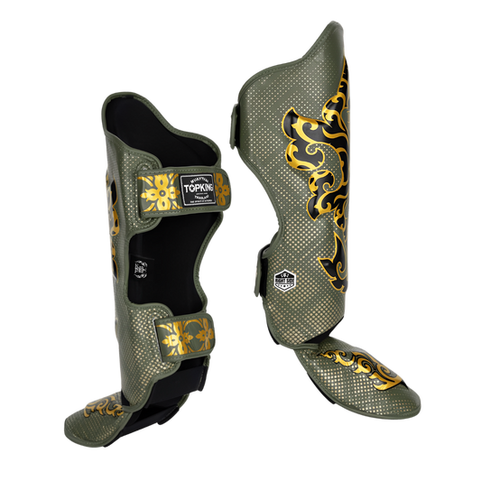 Top King Kanok Khaki Shin Guards