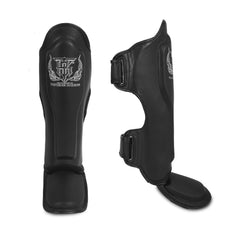 Top King Pro Black Shin Guards