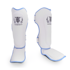 Top King Shin Guards Reborn White Blue