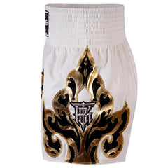 Top King Kanok White Muay Thai Shorts