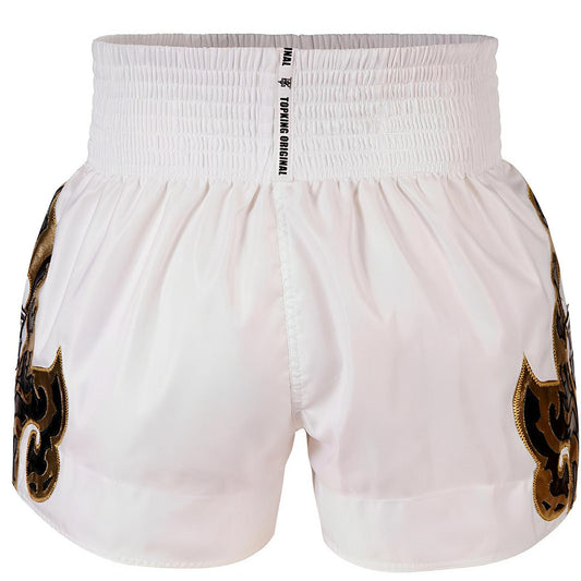 Top King Kanok White Muay Thai Shorts